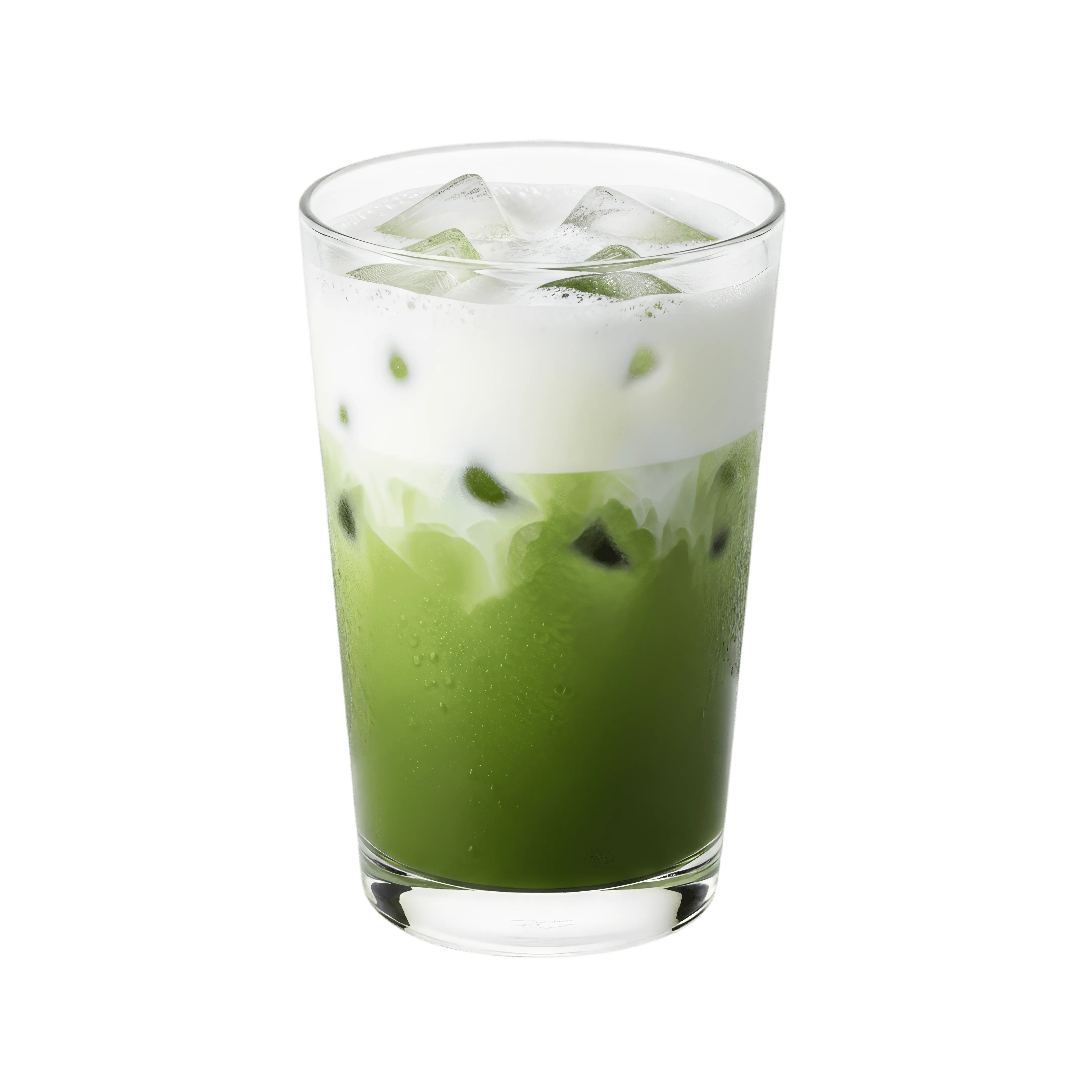 Ledová matcha ve sklenici